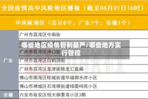 哪些地区疫情管制最严/哪些地方实行管控